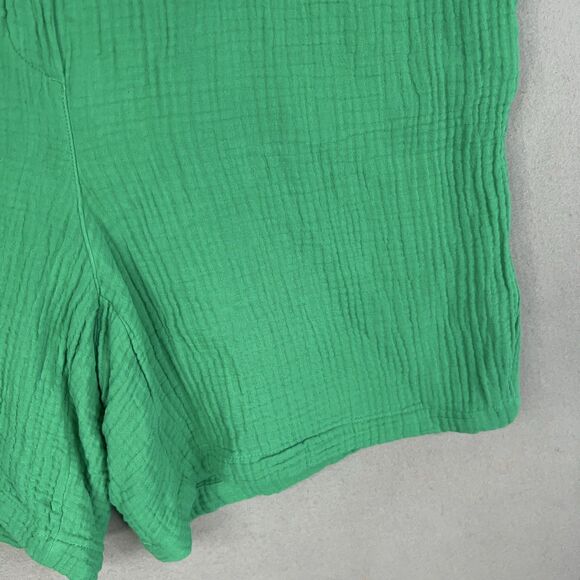 J Jill Shorts Womens XL Kelly Green Crinkle Gauze Coastal Casual Resort Vacation - Picture 3 of 14